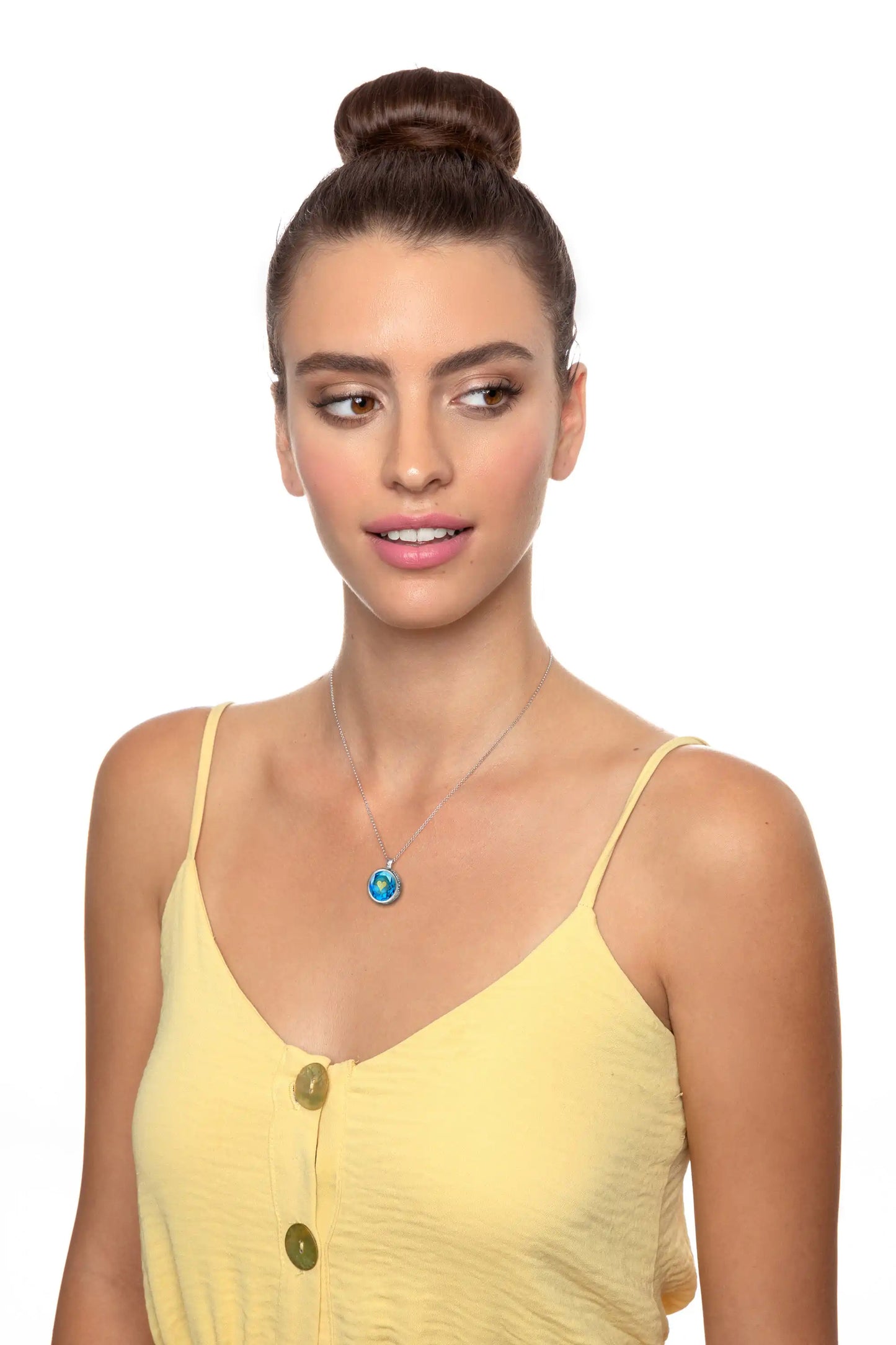 925 Sterling Silver I Love You Necklace 24k Gold Inscribed 120 Languages