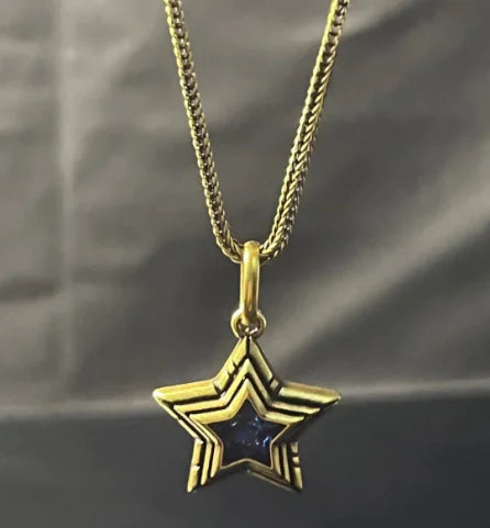 Star Rhinestone Chain Necklace