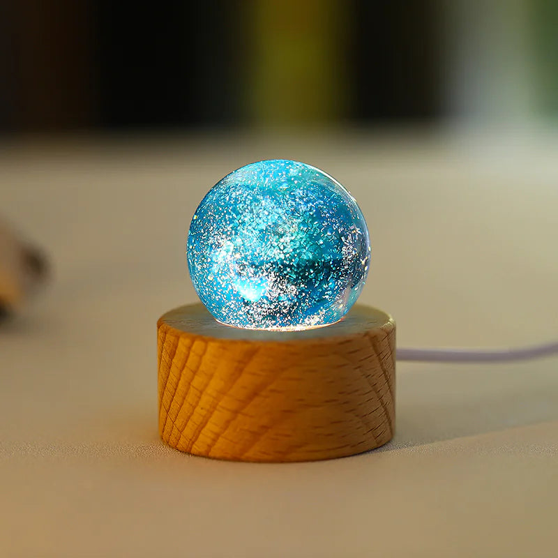 Glass Planet Led Warm Night Light