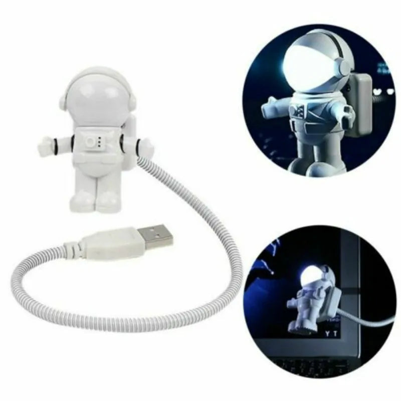 Adjustable Astronaut USB LED Night Light for Laptops