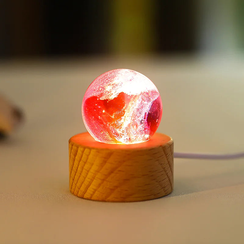 Glass Planet Led Warm Night Light