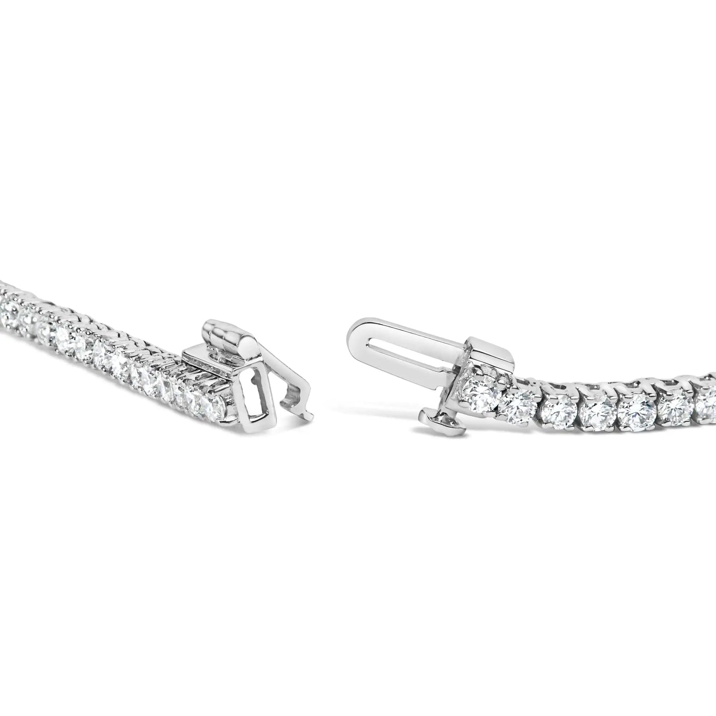 14K White Gold 10.0 Cttw Graduated Lab-Grown Diamond Tennis Necklace (F-G Color, VS2-SI1) - 18" Inches