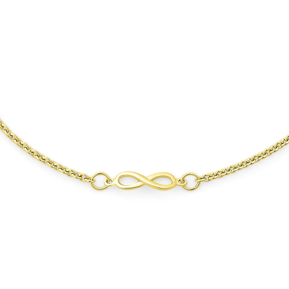 Multi Infinity Love Knot Anklet Ankle Bracelet for Women Link Chain 925 Sterling Silver Adjustable 9 to 10 Inch Extender