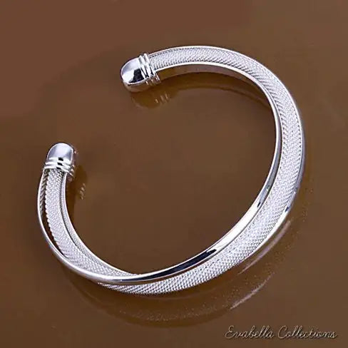 Capri Moon Gold Italian Design Mesh Cuff Bracelet