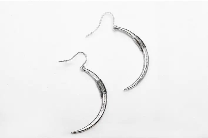 Crescent Moon Earrings In Gold And Silver Plating