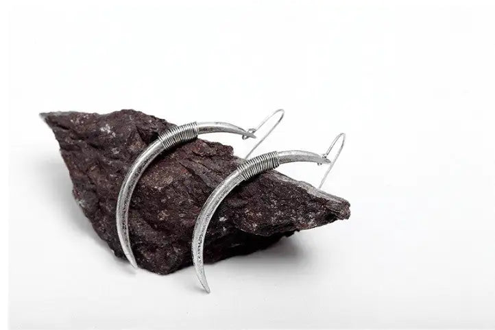 Crescent Moon Earrings In Gold And Silver Plating